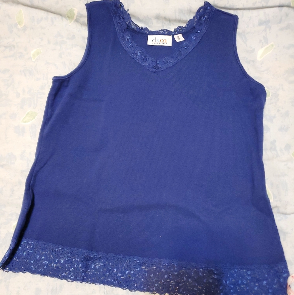 D & Co. Blue tank top